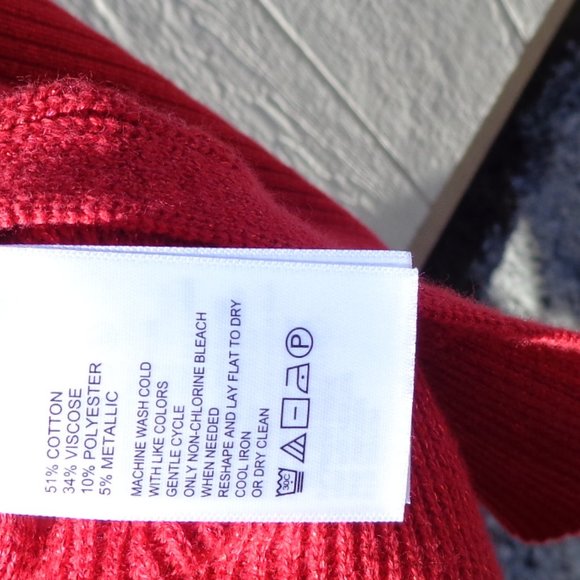 NWT Tommy Bahama OVERSIZED Red Sparkle Poncho Boxy Zip Sweater $118 Plus… - Picture 10 of 11